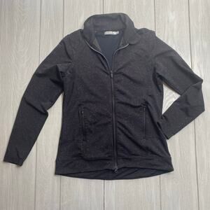 Peter Millar Women's Black Space-dyed Zip Up Katy Jacket Size Medium